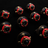 Bague Agate Rouge et Noir Vintage Protection - Biloria