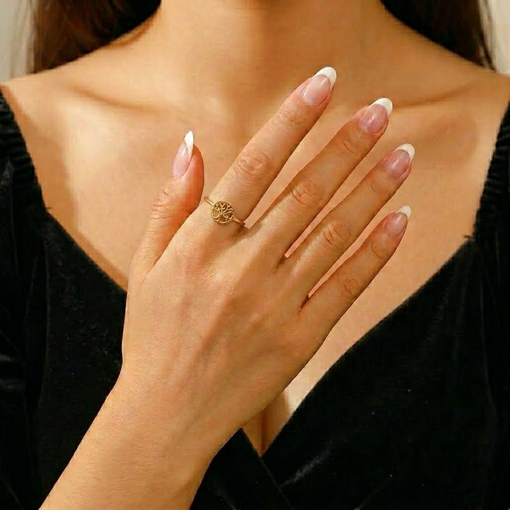 Bague Arbre de Vie Ajustable – Symbole de Renouveau - Biloria