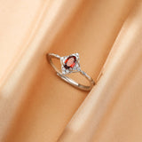 Bague Grenat Argent 925 Vintage - Cadeau Fête ou Anniversaire - Biloria