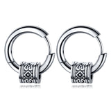 Boucle d'Oreille Anneau Viking pour Homme – Motif Totem - Biloria
