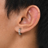 Boucle d'Oreille Homme Croix Ajourée Design Contemporain - Biloria