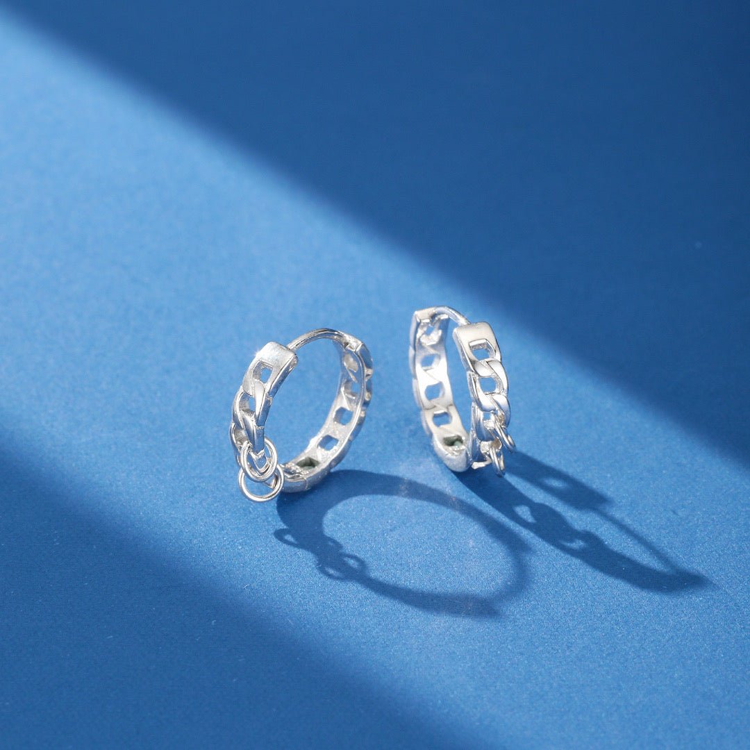 Boucle d'Oreille Homme en Argent 925 – Style Minimaliste - Biloria