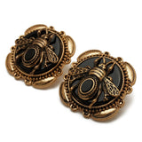Boucles d'oreilles Agate Abeille Royale - Bijoux Nature et Vintage - Biloria