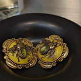 Boucles d'oreilles Agate Abeille Royale - Bijoux Nature et Vintage - Biloria