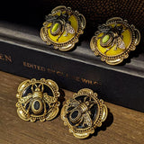 Boucles d'oreilles Agate Abeille Royale - Bijoux Nature et Vintage - Biloria