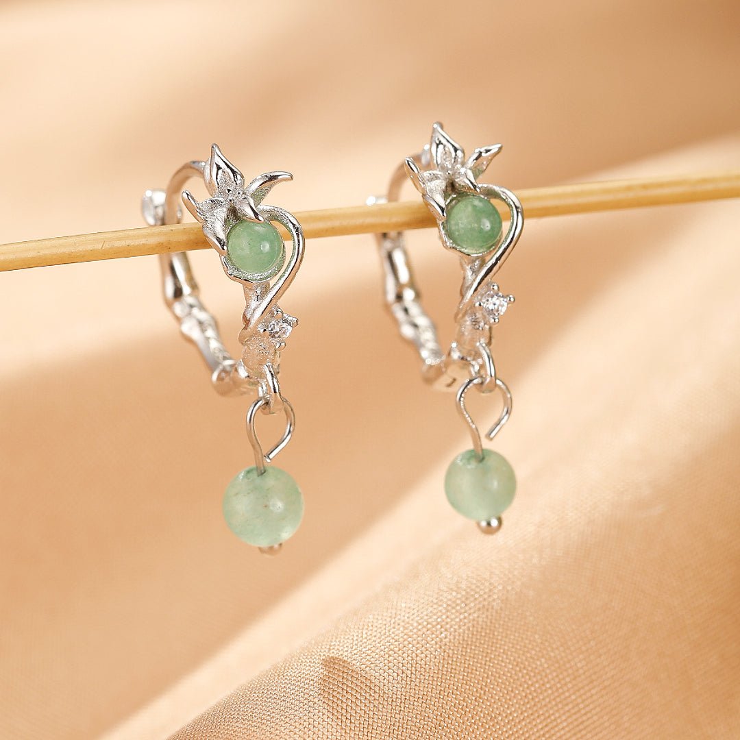 Boucles d'oreilles Aventurine argent 925 chance et harmonie - Biloria