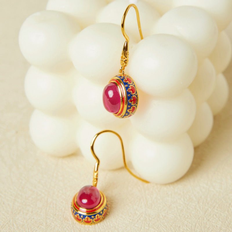Boucles d'Oreilles Cornaline Abondance – Argent Plaqué Or - Biloria