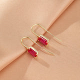 Boucles d'Oreilles Cornaline Argent Plaqué Or - Bijou Élégant - Biloria