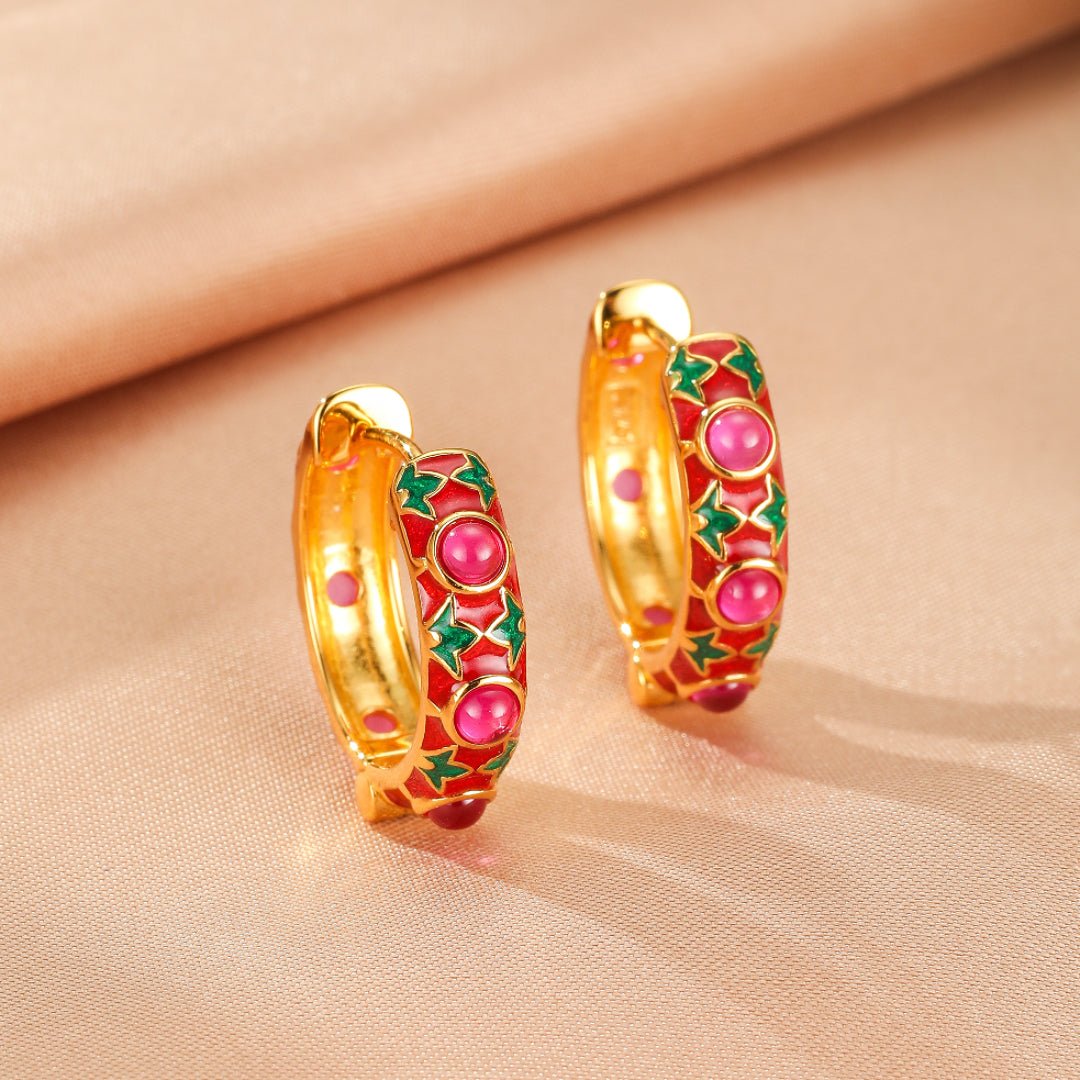 Boucles d'Oreilles Cornaline Jardin Enchanté - Biloria
