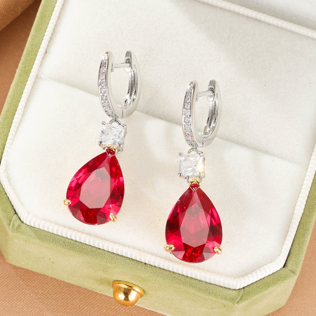 Boucles d'Oreilles Cornaline Rouge - Élégance et Vitalité - Biloria