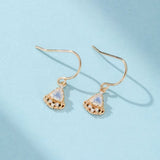 Boucles d'Oreilles Pierre de Lune Féérie Royale Argent Plaqué Or - Biloria