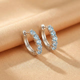 Boucles d'oreilles Topaze Argent S925 – Créoles Bienveillance Céleste - Biloria