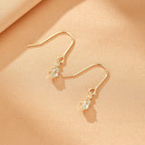 Boucles d'Oreilles Topaze Zircon Argent Plaqué Or – Porte-Bonheur - Biloria
