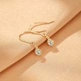 Boucles d'Oreilles Topaze Zircon Argent Plaqué Or – Porte-Bonheur - Biloria