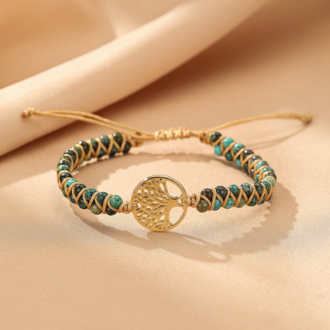 Bracelet Arbre de Vie Jaspe Africain - Stabilité et Bonheur - Biloria
