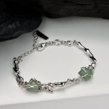 Bracelet Aventurine Fleur Argent 925 Apaisant - Biloria