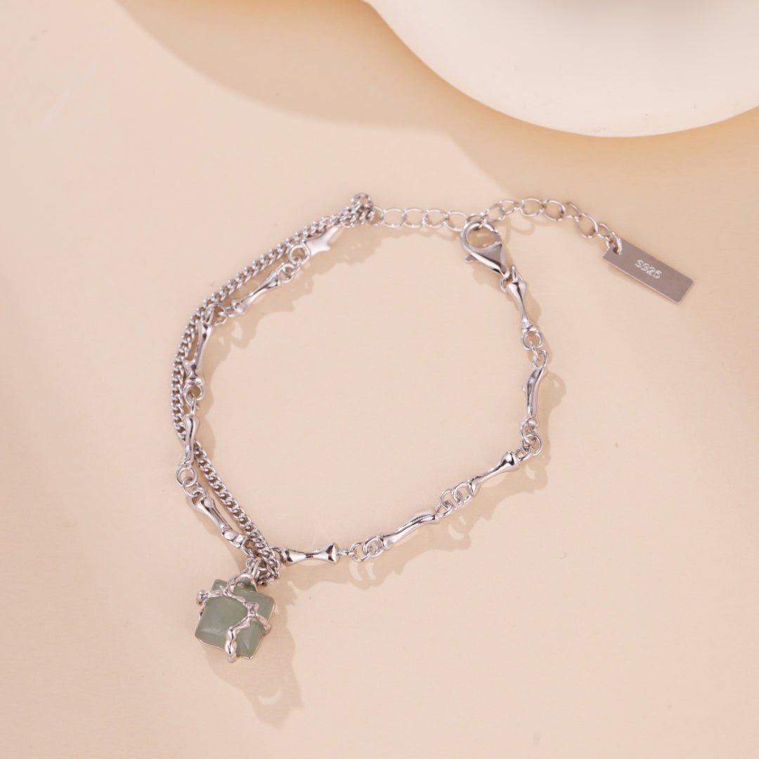 Bracelet Aventurine Fleur de Sérénité Argent 925 | Bijou Féminin - Biloria
