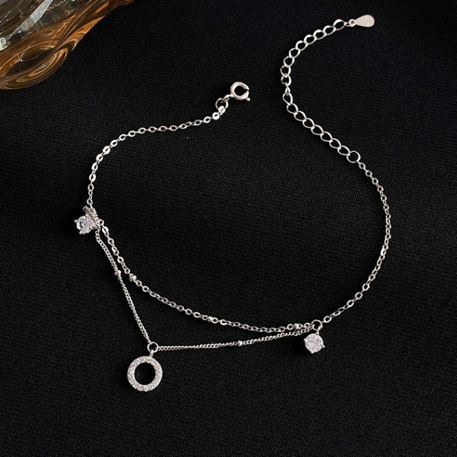 Bracelet Cheville Argent 925 Ajustable – Bijou Minimaliste - Biloria