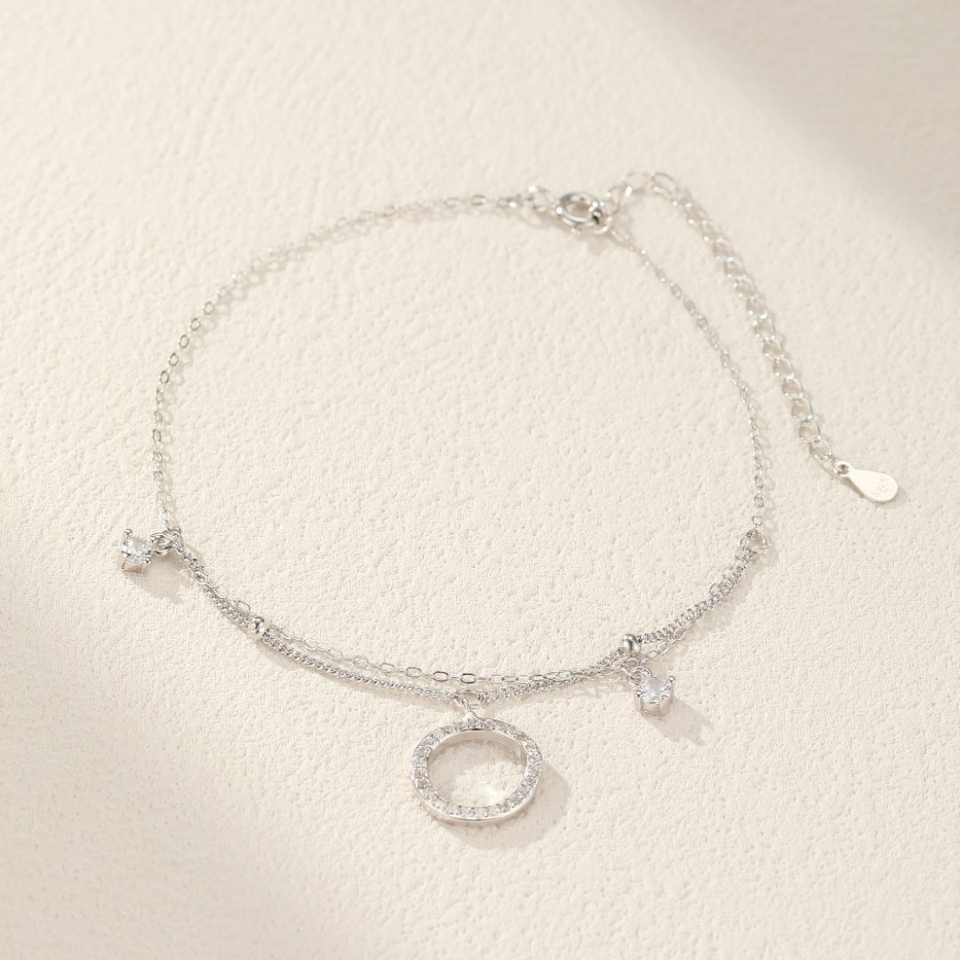 Bracelet Cheville Argent 925 Ajustable – Bijou Minimaliste - Biloria