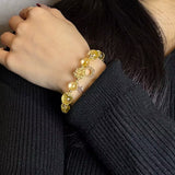 Bracelet Citrine Lune et Étoile pour Décorer Votre Bureau - Biloria