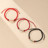 Bracelet Cordon Jade et Cinabre Tendance Bureau - Biloria