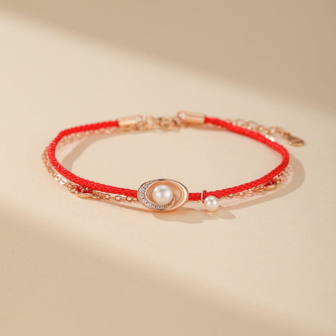 Bracelet Cordon Rouge et Perle : protection et élégance Feng Shui - Biloria