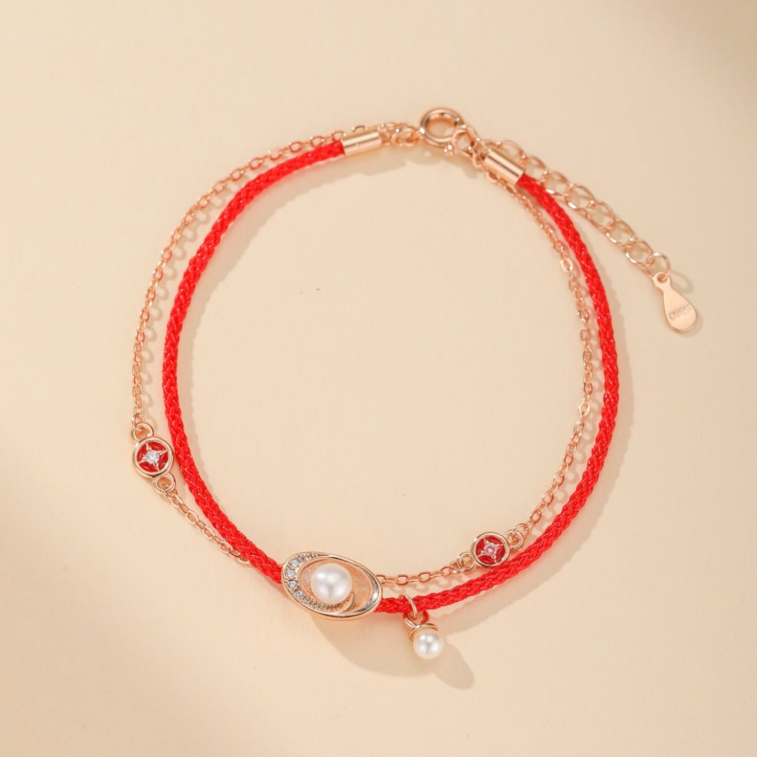 Bracelet Cordon Rouge et Perle : protection et élégance Feng Shui - Biloria