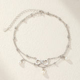 Bracelet de Cheville Perle Infini Argent 925 – Bijou Symbolique - Biloria