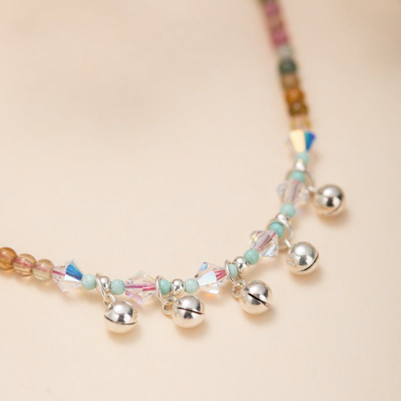Bracelet de Cheville Tourmaline Argent – Bijou Spirituel Équilibrant - Biloria