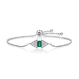 Bracelet Émeraude Argent 925 - Bijou Feng Shui Harmonie - Biloria