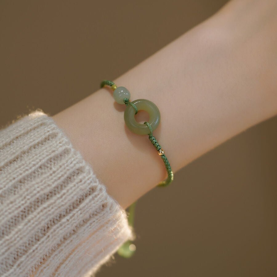 Bracelet en Jade Pierre Naturelle Ajustable - Biloria