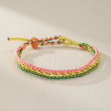 Bracelet Enfant Tressé Arc-en-Ciel Chanceux - Bijou Multicolore - Biloria