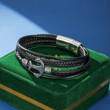 Bracelet Homme Ancre Marine Tressé - Cadeau Symbole Ancrage - Biloria