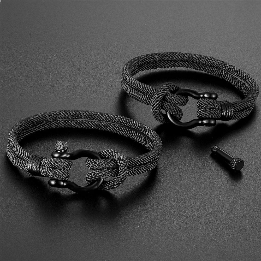 Bracelet Homme Cordon Milan - Courage Coloré - Biloria
