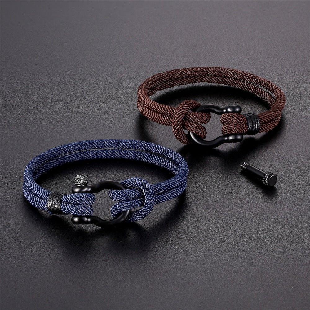 Bracelet Homme Cordon Milan - Courage Coloré - Biloria
