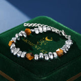 Bracelet Homme Hématite Œil de Tigre – Énergie Solaire et Protection - Biloria