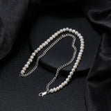 Bracelet Homme Perle et Argent Plaqué Or — Dualité et Sérénité - Biloria