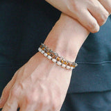 Bracelet Homme Perle et Œil de Tigre – Cadeau Naturel - Biloria