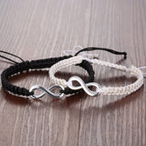 Bracelet Infini Noir et Blanc pour Couple - Biloria