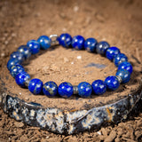 Bracelet Lapis Lazuli Homme Argent 925 – Élégance Discrète - Biloria