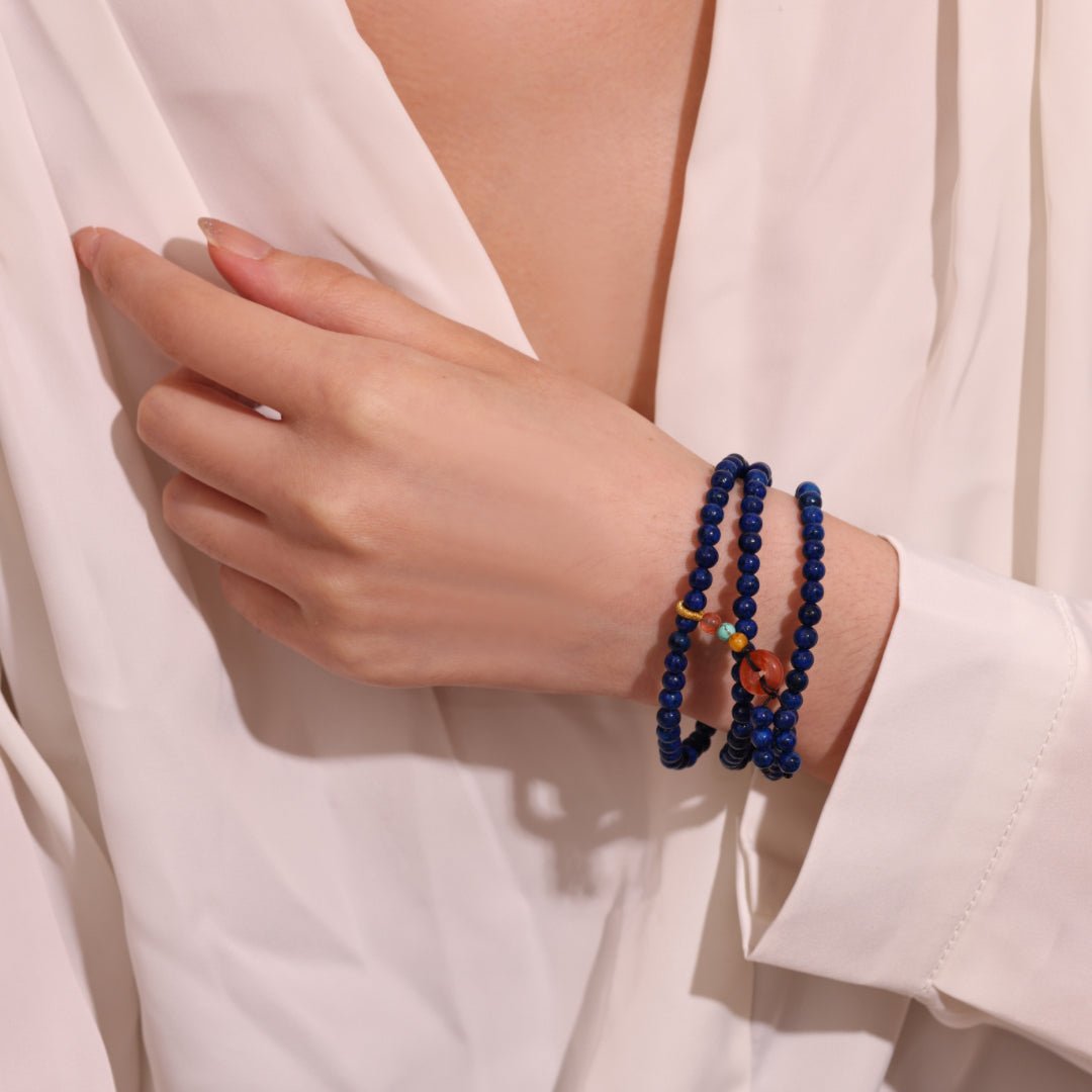 Bracelet Mâlâ Lapis Lazuli – Éveil et Harmonie Intérieure - Biloria