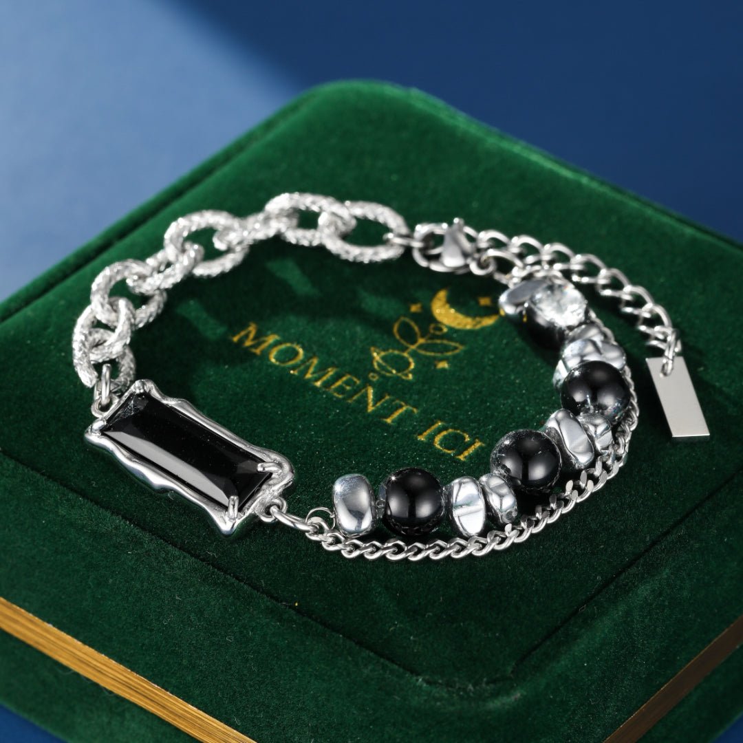 Bracelet Obsidienne et Perle pour Homme – Protection et Style - Biloria