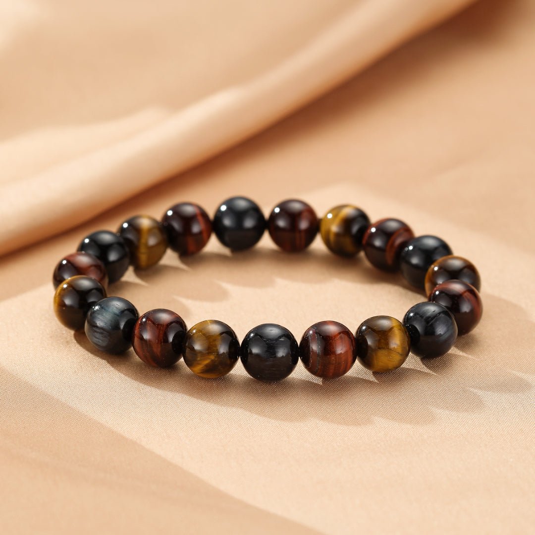 Bracelet Œil de Tigre Multicolore – Bijou Énergétique - Biloria