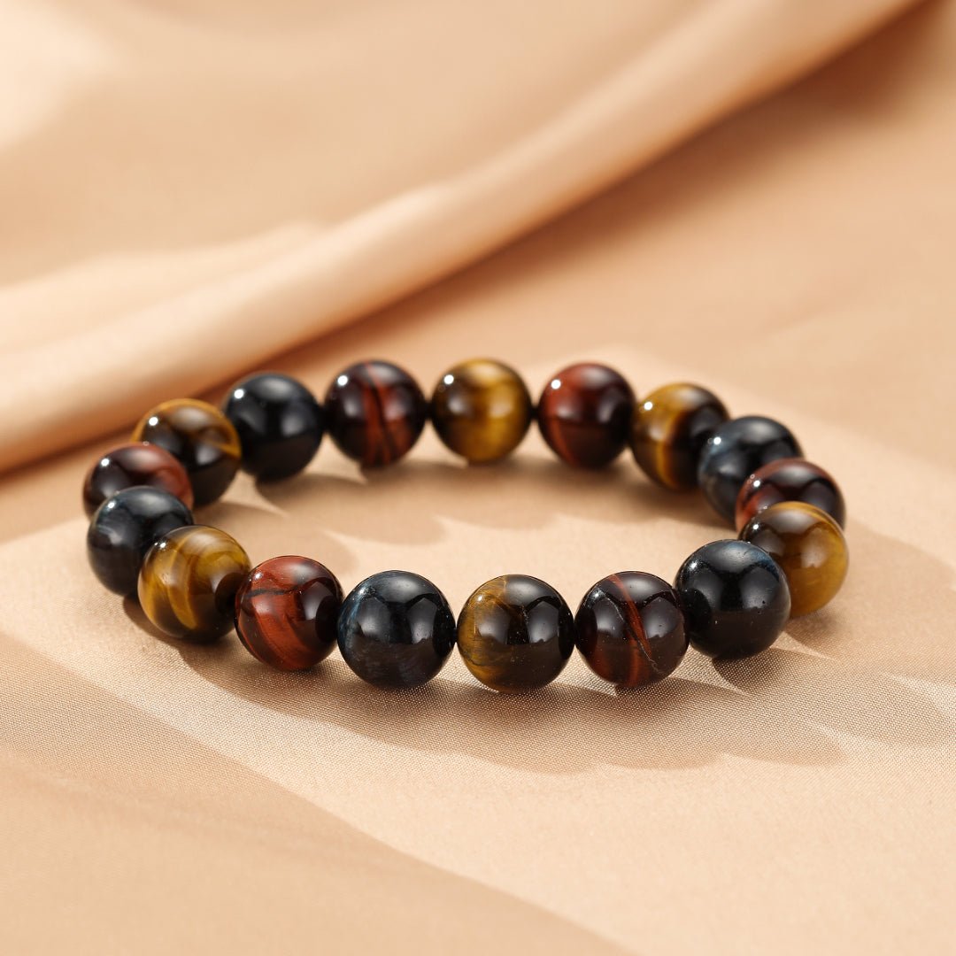 Bracelet Œil de Tigre Multicolore – Bijou Énergétique - Biloria