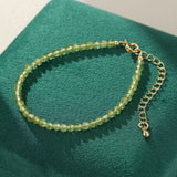 Bracelet Péridot Vert, Bijou Fait Main en Fil de Cuivre - Biloria