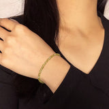 Bracelet Péridot Vert, Bijou Fait Main en Fil de Cuivre - Biloria
