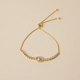 Bracelet Protecteur Mauvais Œil Argent Zircon - Biloria