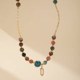 Bracelet Tourmaline Deux Tours Fait Main – Bijou Artisanal Protecteur - Biloria