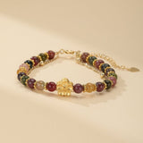 Bracelet Tourmaline et Sakura, Bijou Ajustable Protection - Biloria