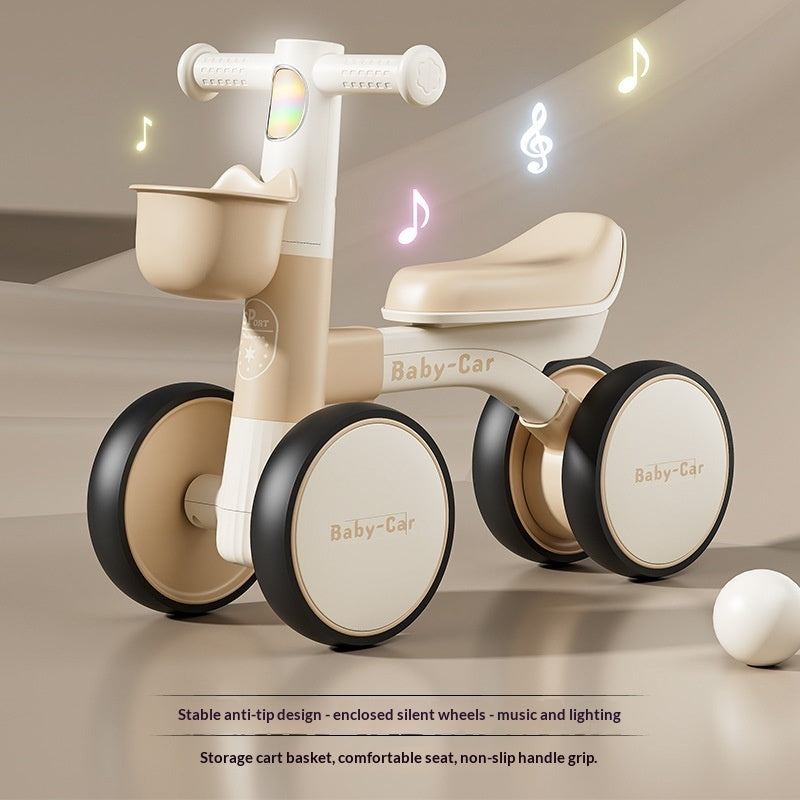 Baby Ride On Bike with Music & Lights | Toddler Balance Ride On Toy